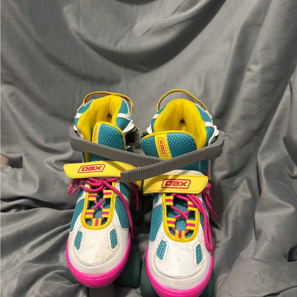 DBX Kids Roller Sneakers - Pink, Yellow, and Blue